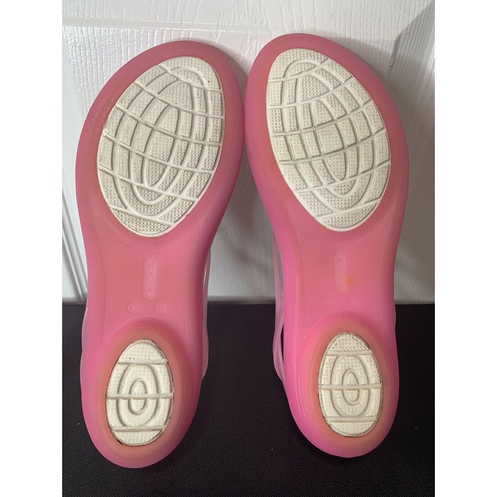 CROCS Pink and Yellow Women's Sandals - Picture 6 of 7